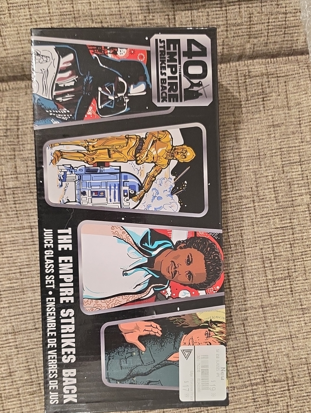 Star Wars The Empire Strikes Back Kids Juice Glass Set - Black/Gold/Blue